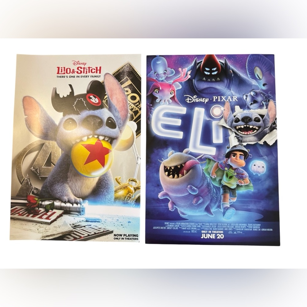 Disney stitch and Elio double sided movie posters